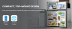 Conserv 19in BLACK Compact 2 Door Refrigerator 4.5cf Reversible Door 110V