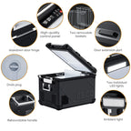 APL55 Aluminum Dual Zone 58QT Portable Cooler Black