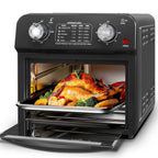 Plum Chef 13 Quart Air Fryer, Large Air Fryer Oven Toaster Combo w/ 60 Minute Timer , Convection Oven Countertop, Accessories, UL Certified, Nonstick, Accessories Included, 1500W, Sliver