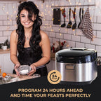 Buffalo White IH SMART COOKER, Rice Cooker and Warmer, 1 L, 5 cups of rice, Non-Coating inner pot, Efficient, Multiple function, Induction Heating (5 cups)