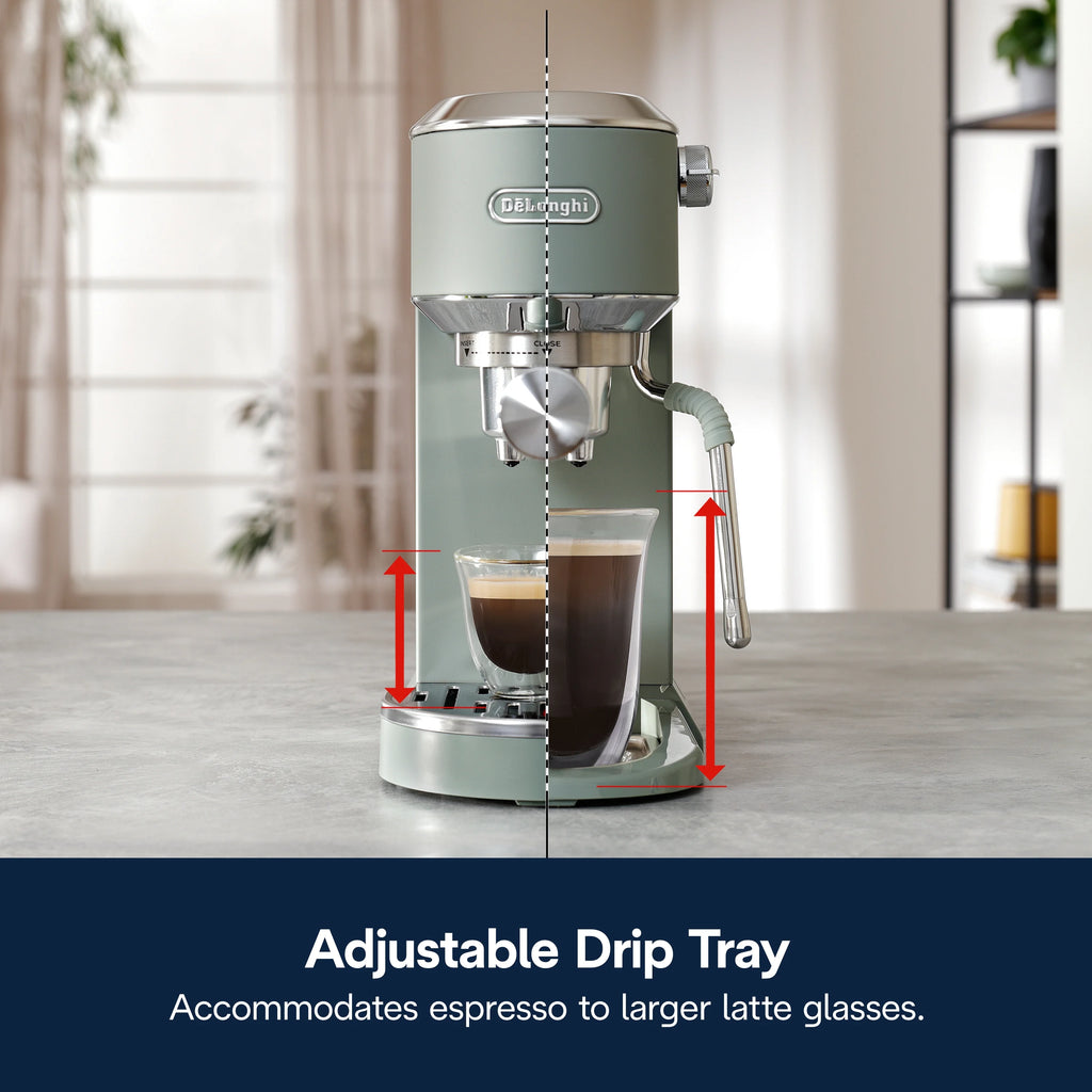 De'Longhi Dedica Duo Espresso Machine, Compact Size with Built in Frother for Latte Art, Brew Espresso, Cold Brew, Lattes & More, Stainless Steel