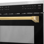 ZLINE Autograph Edition 24" 1.6 cu ft. Built-in Convection Microwave Oven in Stainless Steel and Matte Black Accents