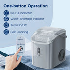 Electactic Nugget Ice Maker Countertop, 35lbs/24H, Self-Cleaning, Pebble Portable Ice Machine with Handle (White)