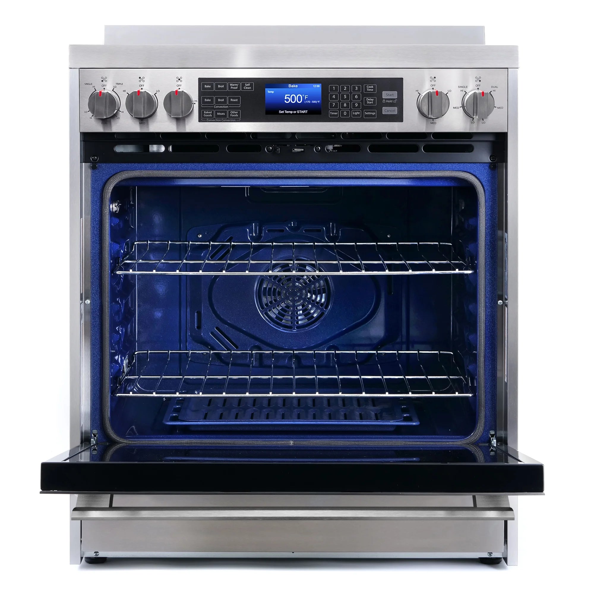 Cosmo COS-305AERC 30 in. Stainless Steel Electric Range with Convection Oven