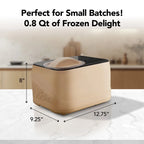 Whynter 0.8 Quart Compact Automatic Ice Cream Maker with Stainless Steel Bowl, Taupe Latte ICM-080-TL