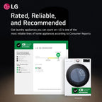 LG DLEX4000W 7.4 Cu. Ft. Ultra Large Capacity Smart wi-fi Enabled Front Load Electric Dryer with TurboSteam? and