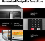 Toshiba 1.6 cu. ft. Microwave Oven with Inverter Technology, 1250 Watts, LCD Display and Smart Sensor, Stainless Steel, ML-EM45PIT(SS)