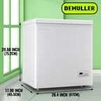 DEMULLER 3.5 Cu. ft Chest Freezer Small Freezers with Top Open Door Freestanding Black
