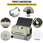 VEVOR Car Refrigerator 48Qt, Dual Zone Car Fridge Freezer12/24V DC & 110-240V AC Electric Compressor Cooler for Truck Vehicle RV