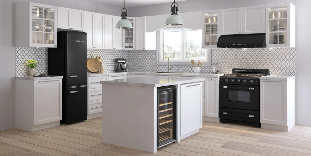 Unique Classic Retro 30" 3.9 cu/ft Freestanding Gas Range with Convection Oven and Sealed Burners
