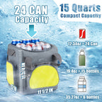 Paffenery 15 Quarts Car Cooler Plug in, 16L Small Electric Cooler, 12V Mini Car Fridge Portable Refrigerator for Camping