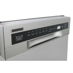 Pemberly Row 18" Stainless Steel Front Control Dishwashers in Silver