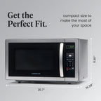 Farberware 1.1 Cu. Ft. 1000-Watt Compact Microwave Oven, Black