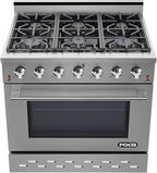 NXR Range 36�?5.5 cu ft Gas Range in Stainless Steel