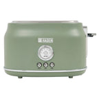 Haden Dorset 2 Slice Wide Slot Stainless Steel Toaster, Cedar Green/Chrome