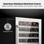 Whynter 24 inch Wine Cooler Refrigerator, 54 Bottle Wine Fridge with Stainless Steel Glass Door