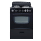 Avanti 24 Inch 2.6 cu ft Double Oven Electric Range in Black