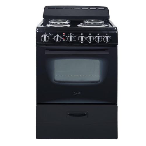 Avanti 24 Inch 2.6 cu ft Double Oven Electric Range in Black