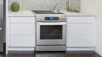 Cosmo 4 Piece Kitchen Appliance Package with 30" Freestanding Electric Range 30" Under Cabinet Range Hood 24" Built-in Integrated Dishwasher & French Door Refrigerator Kitchen Appliance Bundles