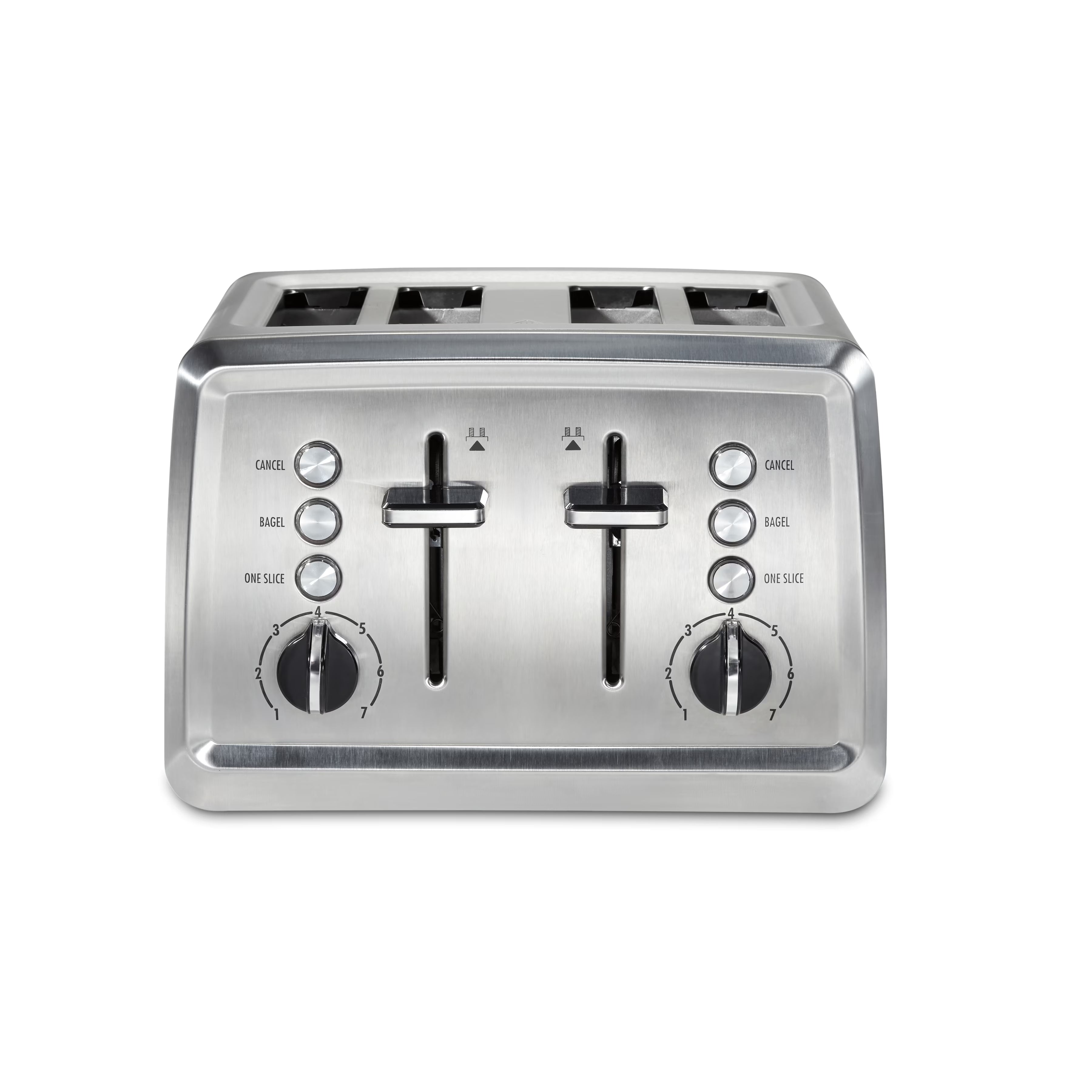 Hamilton Beach Modern Stainless Steel 4 Slice Toaster, Sure-Toast One-Slice Technology, Extra-Wide Slots, Toast Boost, Bagel Function, Easy to Clean, 24798