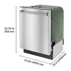 KFFKFF 24-Inch Built-In Dishwasher with Stainless Steel Interior, 14 Place Settings, 8 Wash Cycles, Quiet Operation, Adjustable Racks, and Zoned Storage, Dimensions: 23.82 x 25.2 x 33.78 Inches