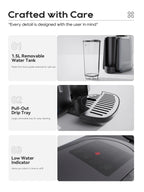 HiBREW 6-in-1 Capsule Coffee Maker & Espresso Machine �C Multi-Compatible, Hot/Cold Brew, 9 Temp Settings H6