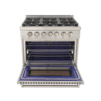 Professional 36-in Propane Gas Range in Stainless Steel with True Simmer Burners