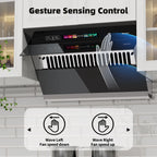 BRANO 30 inch Range Hood Stainless Steel Kitchen Hood, 900CFM, Voice/Gesture Sensing, Touch Control, Side-Draft Design