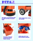 220V Concrete Ground Grinder Hand-push Dust-free Floor Grinding Polishing Machine Work Depth 0-3MM