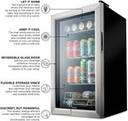 Ivation 101-Bottle Wine Cellar, Freestanding Mini Fridge - Stainless Steel
