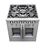 FORNO Capriasca 30" Freestanding French Door Gas Range