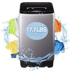 GGTB Portable Washing Machine for Apartments, 17.7 lbs Full Automatic Clothes Washer Machine,1.9 Cu.ft Top Load Washer with 10 Wash Programs/8 Water Levels, Coffee Gold