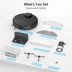 Viomi Smart Robot Vacuum V3 Max Duster Vacuum & Mop for Multi Floors, Black