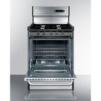 24" Wide Gas Range, Open Burners