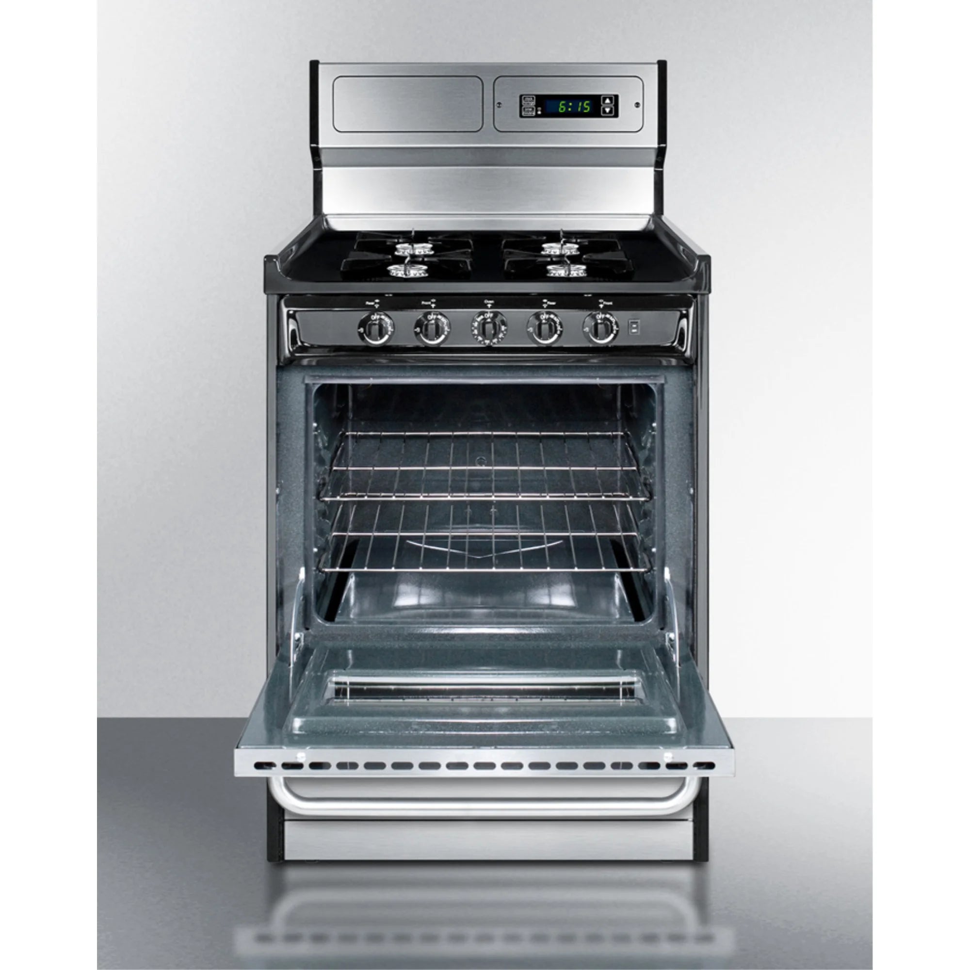24" Wide Gas Range, Open Burners