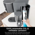 Ninja Thirsti Drink Maker, Still, Sparkling Custom Drink Kit, with CO2 Canister, Flavors, and 48 oz Reservoir