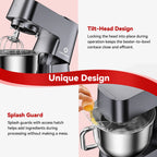 LINKChef 7.4 Quart Stand Mixer, 800W 12-Speed Tilt-Head Food Mixer, Kitchen Electric Mixer with Dough Hook, Wire Whip & Beater