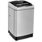 Gymax Capacity 11 lbs. Compact Full-Automatic Washing Machine Laundry Washer, Gray