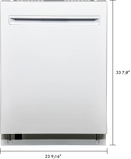 Kenmore 02214639 24" Built-in Stainless Steel Tub Dishwasher, Removeable 3rd Rack, SmartWash, Black