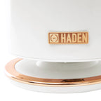 Open Box Haden Heritage 1.7L Stainless Steel Retro Electric Kettle,Ivory/Copper