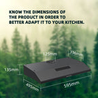 FIREGAS Black Under Cabinet Range Hood 30 inch, Slim Kitchen Over Stove Vent, LED Light, 3 Speed Exhaust Fan, Push Button,Stainless Steel 30 inch Range Hood,with Charcoal Filter