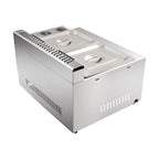 12L 3.17Gal Dual Tank Gas Fryer 430SS Commercial Deep Fryer