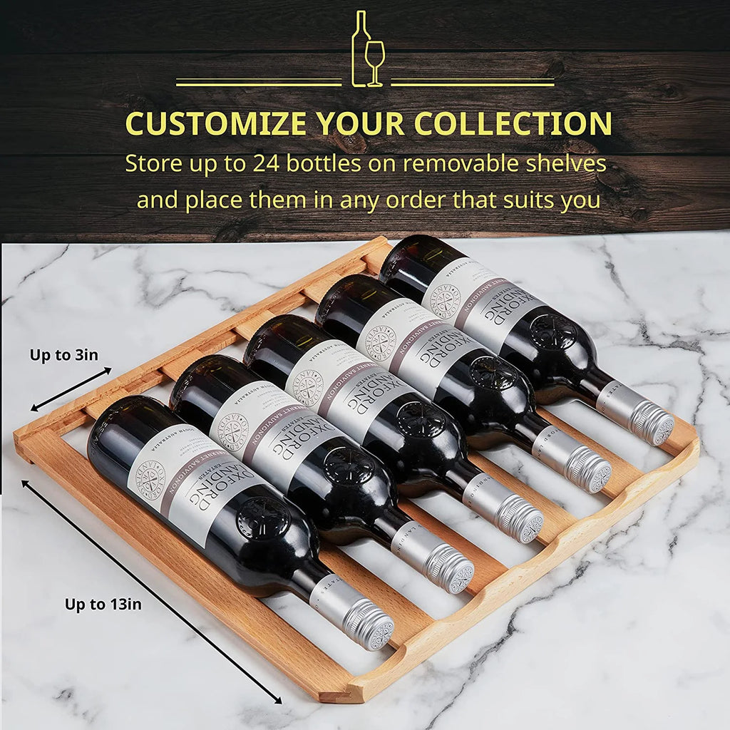 Schmecke 24-Bottle Freestanding Wine Cooler - Black