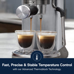 De'Longhi Dedica Duo Espresso Machine, Compact Size with Built in Frother for Latte Art, Brew Espresso, Cold Brew, Lattes & More, Stainless Steel