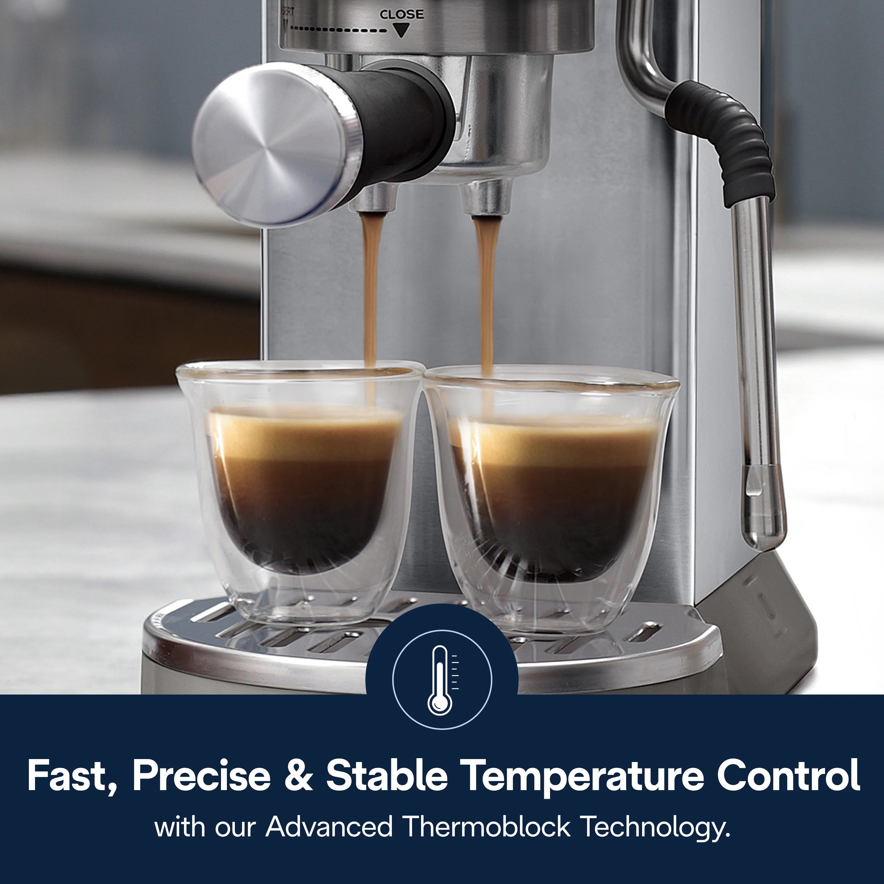 De'Longhi Dedica Duo Espresso Machine, Compact Size with Built in Frother for Latte Art, Brew Espresso, Cold Brew, Lattes & More, Stainless Steel