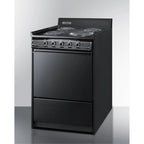 24" wide electric coil range in black