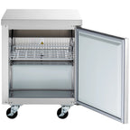 29 in. Worktop/Undercounter Freezer 7 Cu.Ft. Commercial Freezer in Stainless Steel, NSF Certified