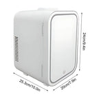 tzyudk White Mini Refrigerator 4L Quiet Heating Freezing Portable Compact Fridge For Home Car Student Dormitory Us Plug 110V Affordable Useful Plastic