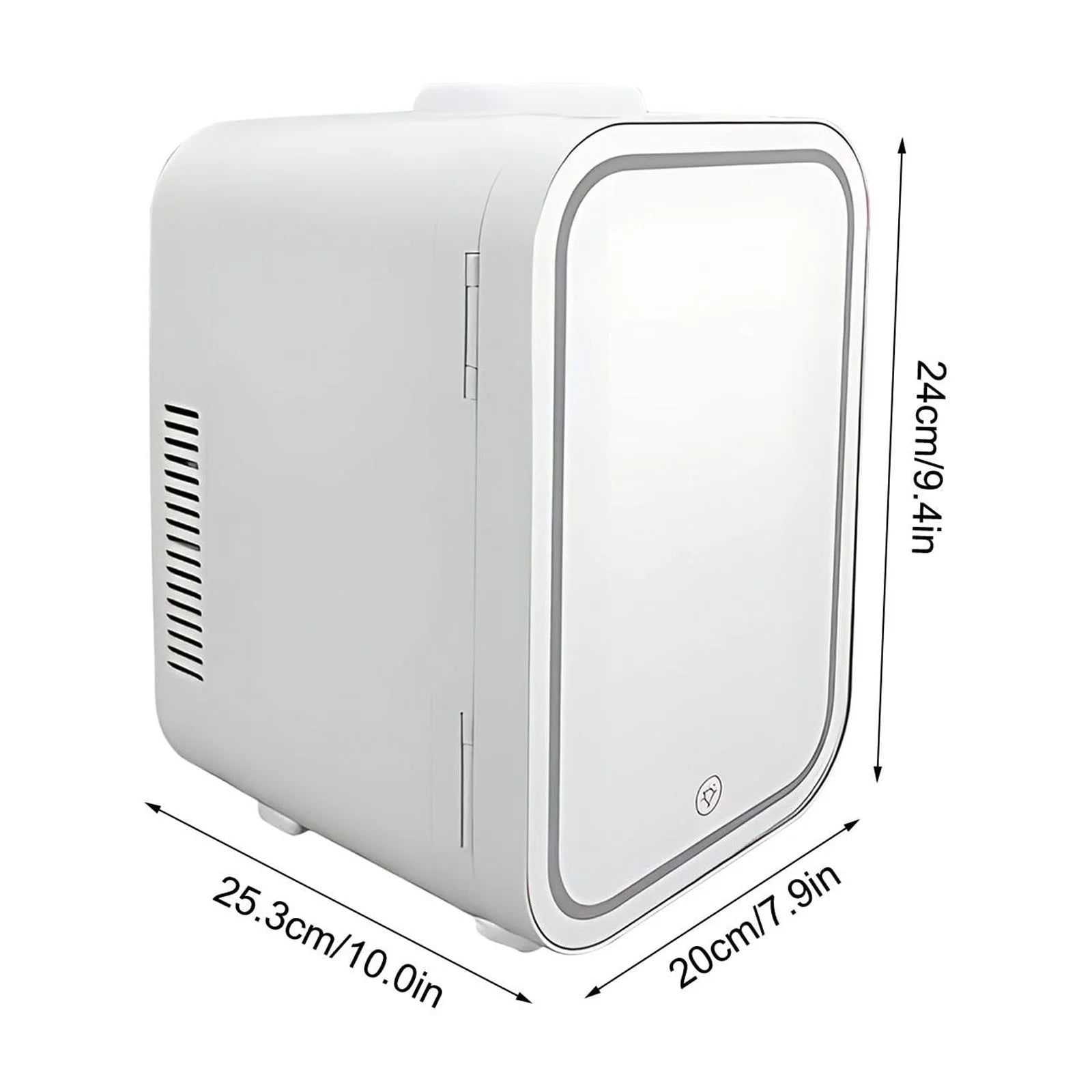 tzyudk White Mini Refrigerator 4L Quiet Heating Freezing Portable Compact Fridge For Home Car Student Dormitory Us Plug 110V Affordable Useful Plastic