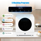 Towallmark 5 Program, Countertop Dishwasher, Portable Dishwasher with Touch Control, Air Drying Function, 2 In 1 Tabletop Dishwasher for Home Apartments, White